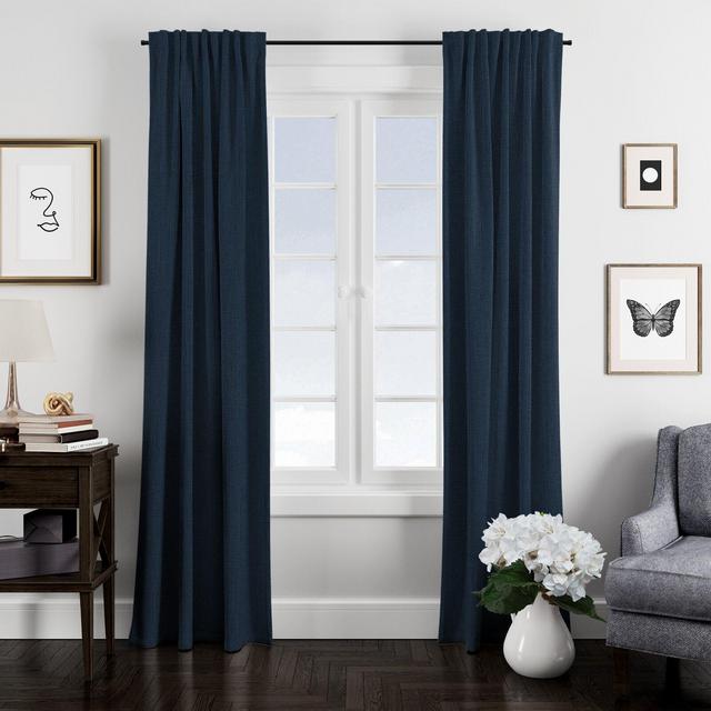 London Linen Solid Room Darkening Rod Pocket Single Curtain Panel