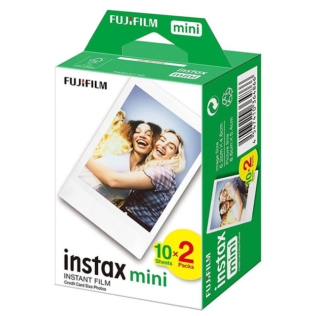 Fujifilm INSTAX Mini Instant Film Twin Pack (White) - International Version