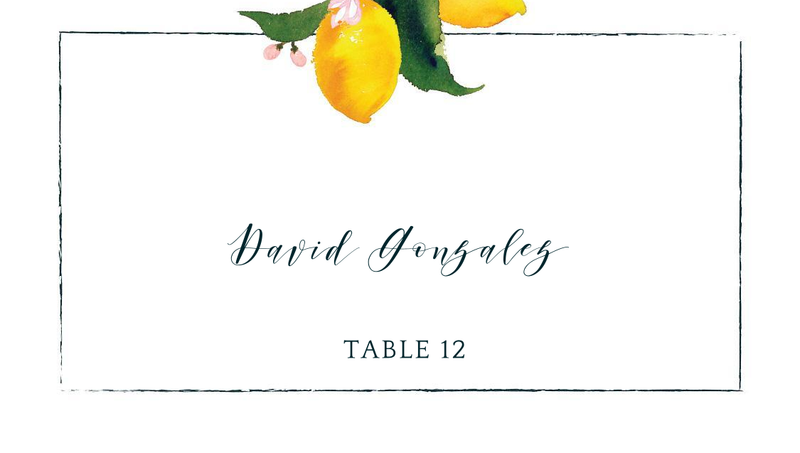 Folly | White | Zola Wedding Place Cards