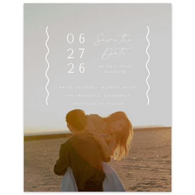 White Bordered Wedding Digital Save the Date - Molnar Photo