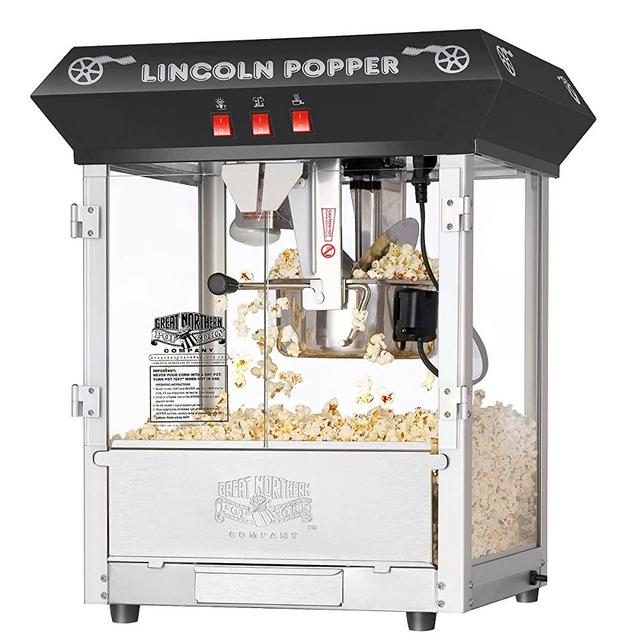 Great Northern Popcorn Black Bar Style Lincoln 8 Ounce Antique Popcorn Machine (Bar Style)