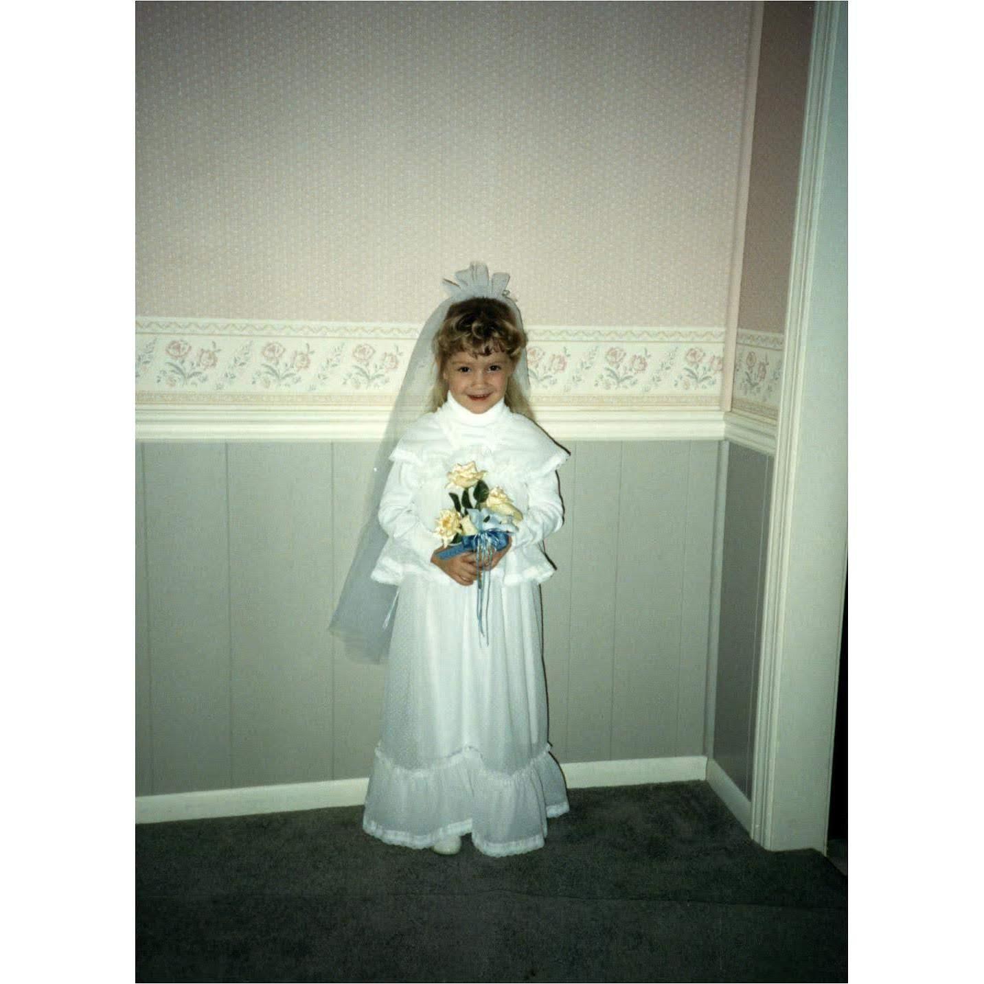 A bride at the age of 4...for Halloween.