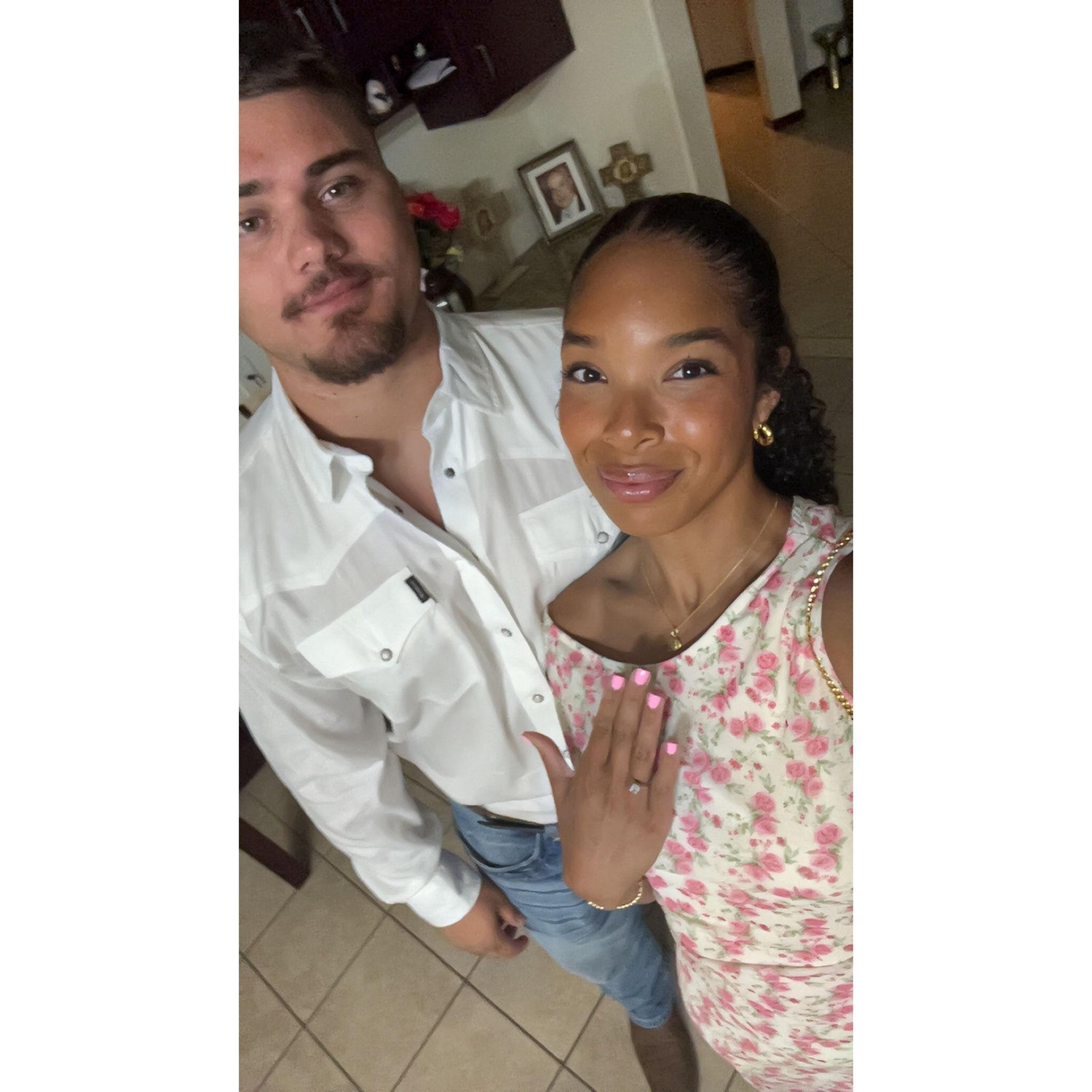 June 2025 — they celebrated their engagement with a special dinner at Pearl & Vine!