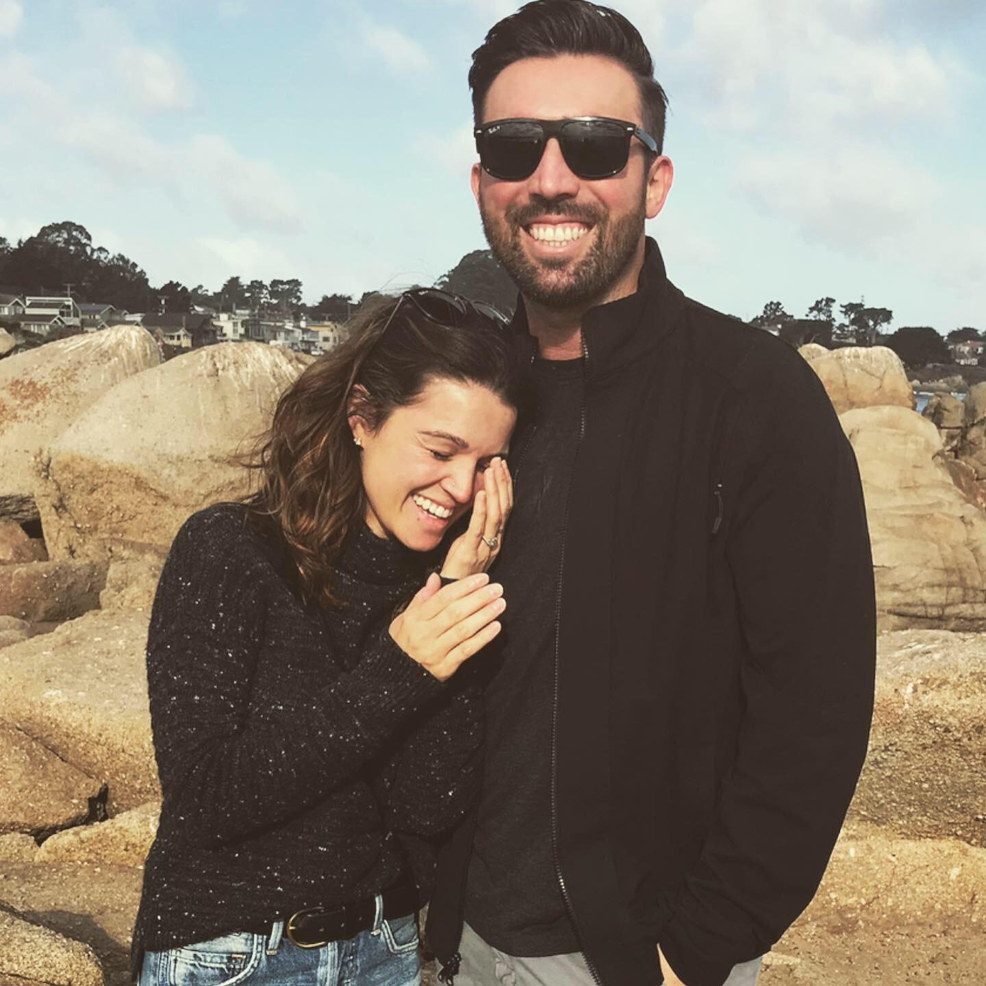 Right after he popped the question at Lovers Point in Monterey, CA!
