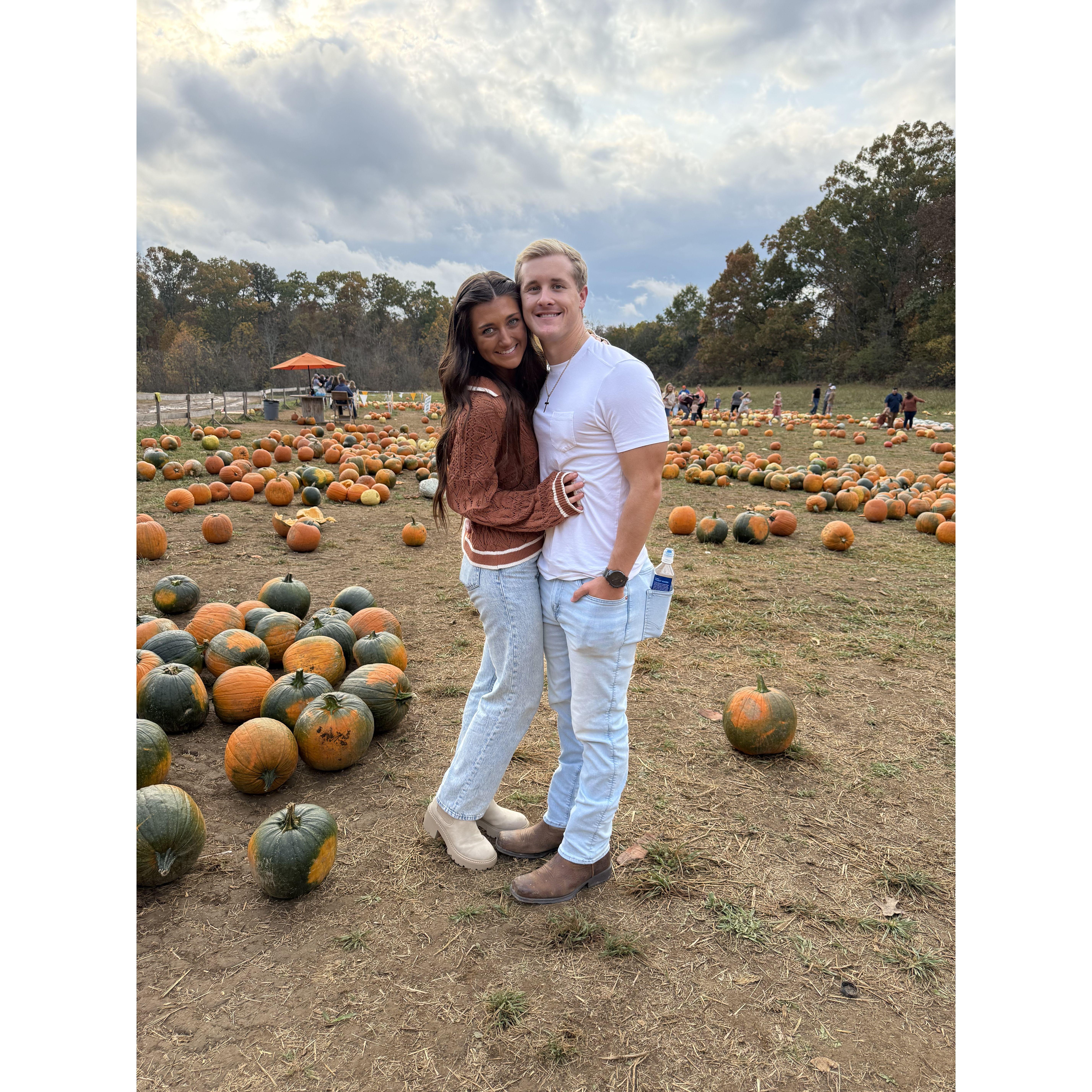 Our first pumpkin patch date.