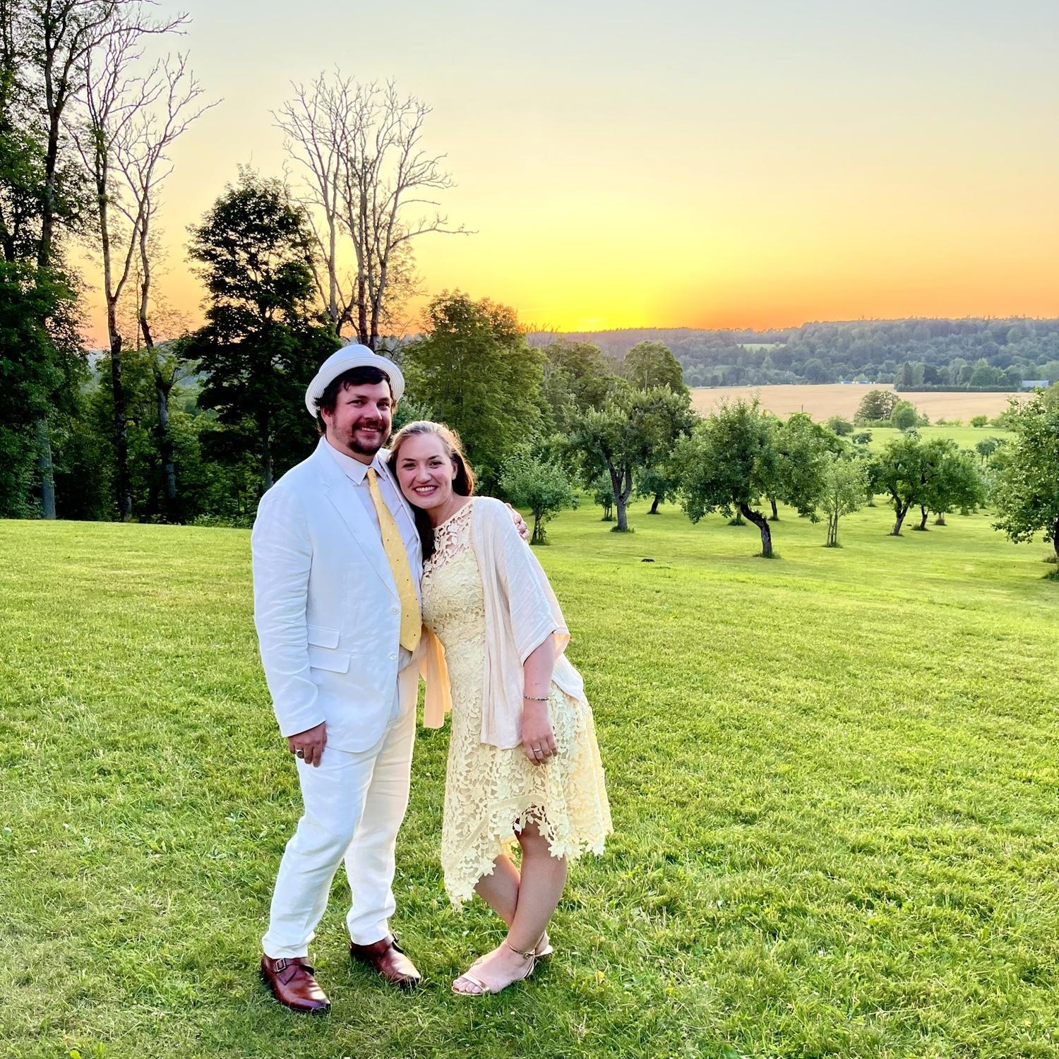 10pm sunset at Vanessa and Andris’ magical Latvian wedding!