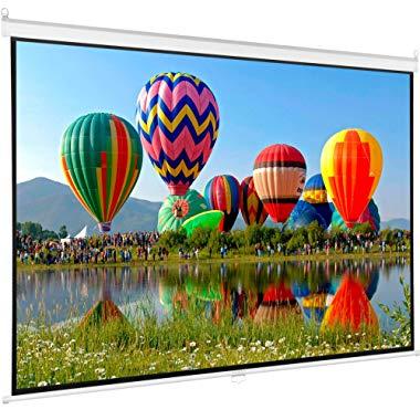 VIVO 100" Projector Screen, 100 inch Diagonal 16:9 Projection HD Manual Pull Down Home Theater VIVO (PS-M-100)