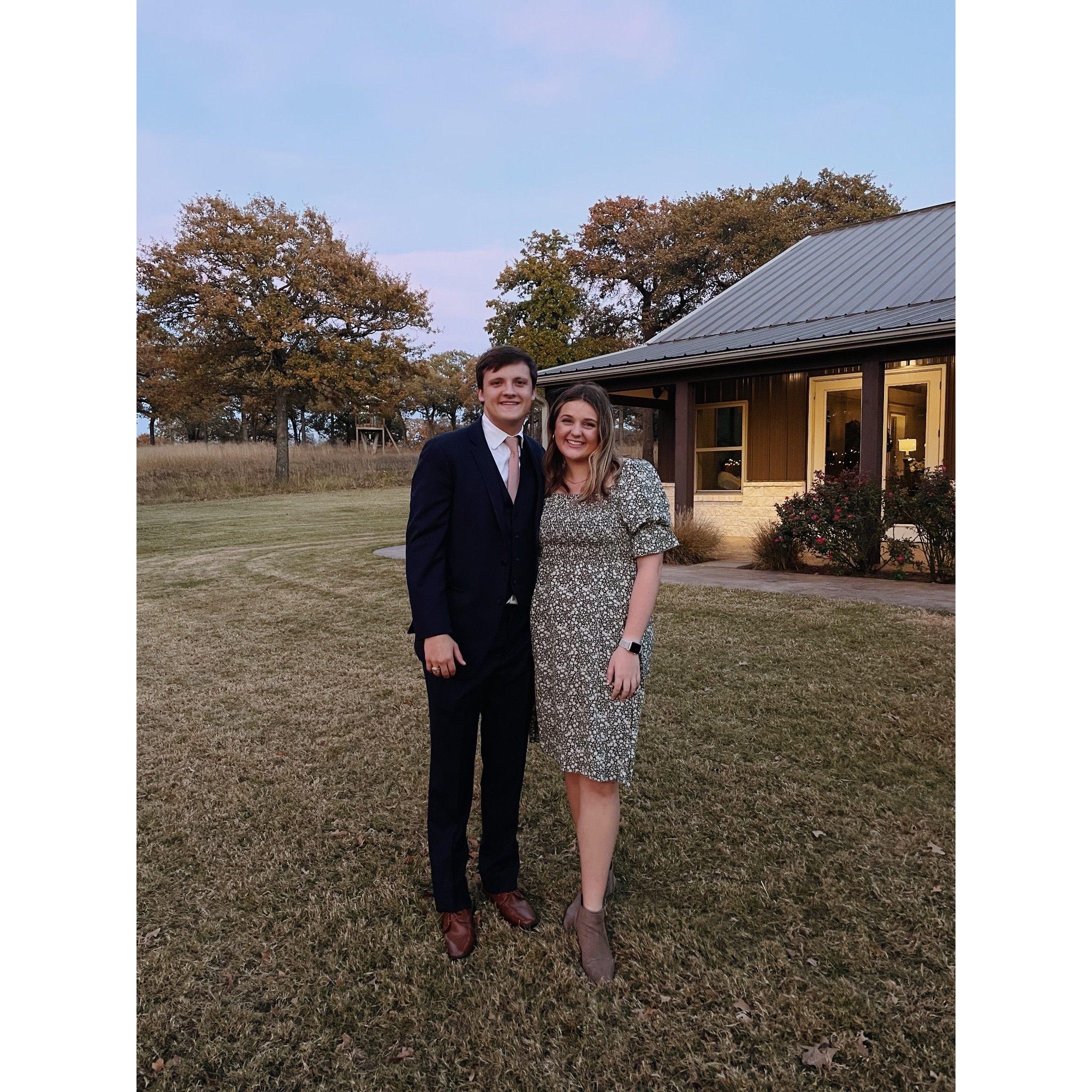 November 2021- Calli got used to being Grayson's plus one!