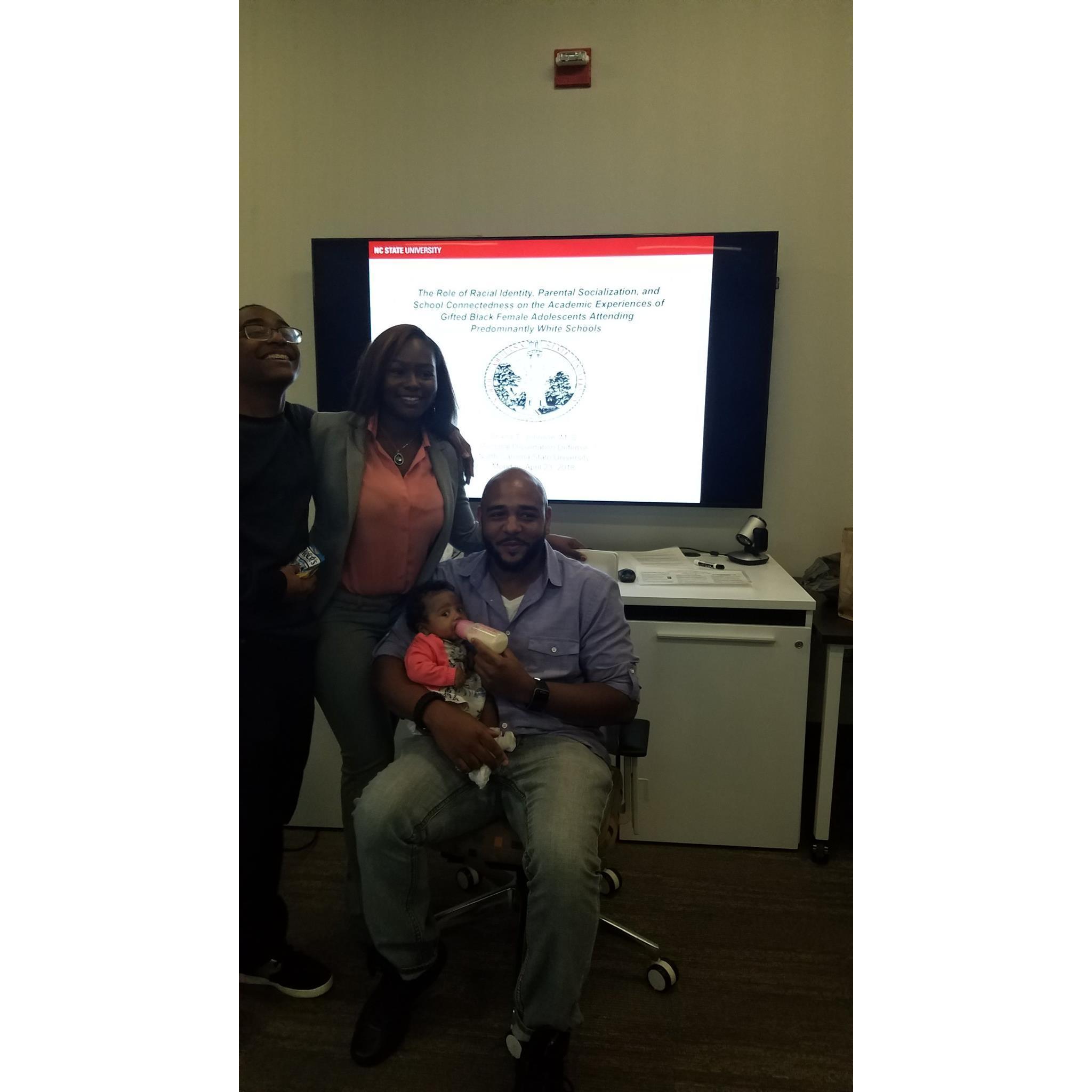 After I defended my dissertation and finished the final step to finishing my Ph.D. journey #supportsystem