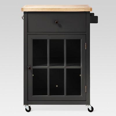 Windham Wood Top Kitchen Cart - Black - Threshold&#153;