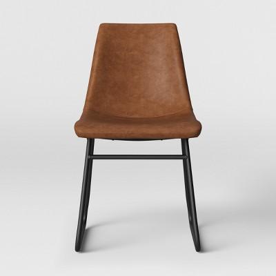 Bowden Faux Leather And Metal Dining Chair Camel - Project 62™