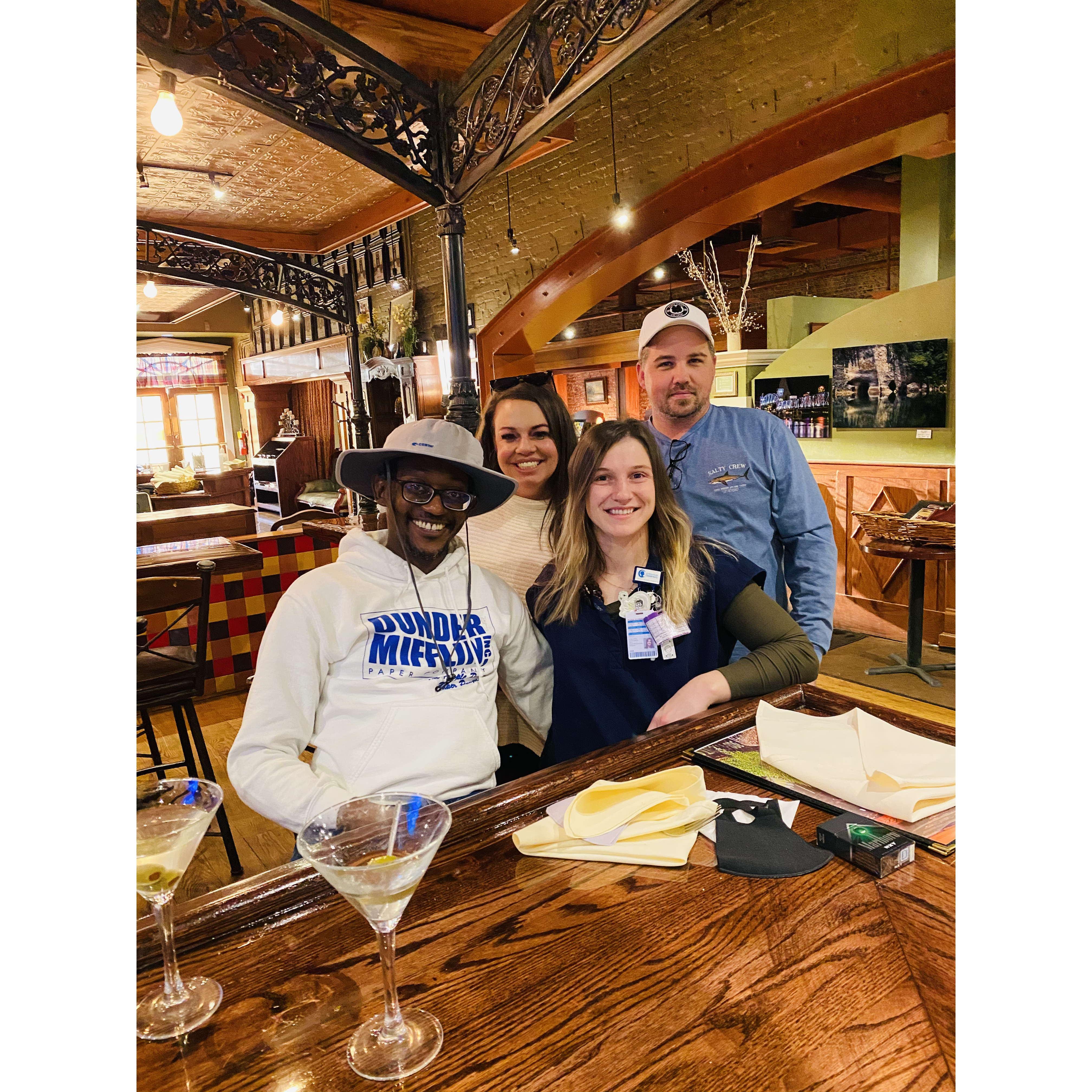 More Birthday pics at our spot, "Mike's Place!" Oh and there is my other favorite person, SAM!