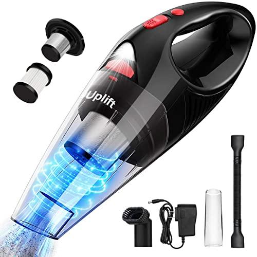 Uplift Portable Handheld Vacuum Cordless Cleaner,7000Pa Cyclonic Suction Stainless Steel Filter,Lightweight Hand vac Li-ion Battery with Quick Charge Tech,Wet Dry for Home car,Carry Bag (Grey)