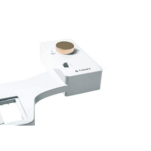 TUSHY Classic Bidet Toilet Attachment – Modern Sleek Design – Fresh Clean Water Sprayer – Non-Electric Self Cleaning Nozzle (White/Gold Knob)