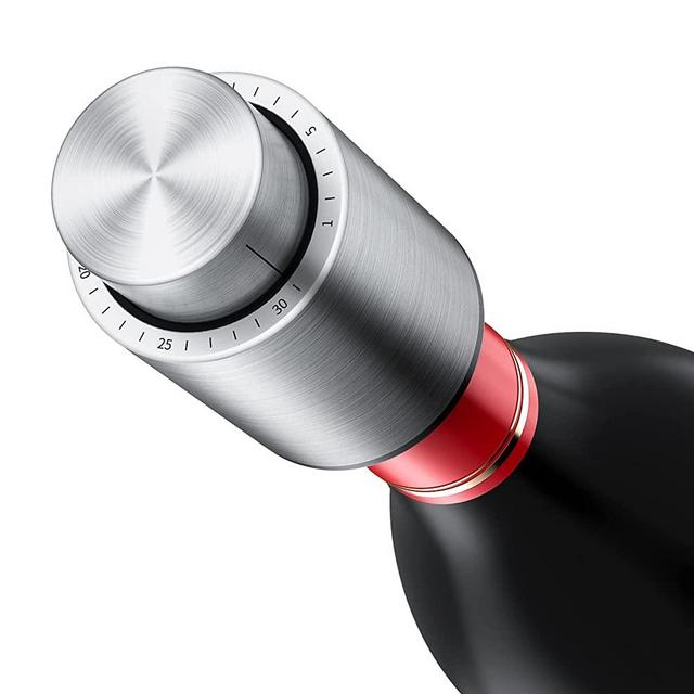 Wine Bottle Stoppers，2-in-1 Vacuum Wine Stopper，Stainless Steel Wine Savers , Reusable Wine Preserver , Vacuum Pump Corks Keep Wine Really Fresh, Best Gift Accessories,Hanlomele(1 Pack) (Silver)