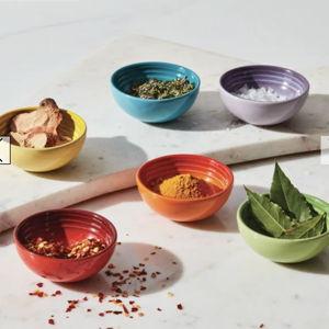Le Creuset Stoneware Pinch Bowl Gift Set, Set of 6 Prep Bowls, Multi Color, 2 OZ