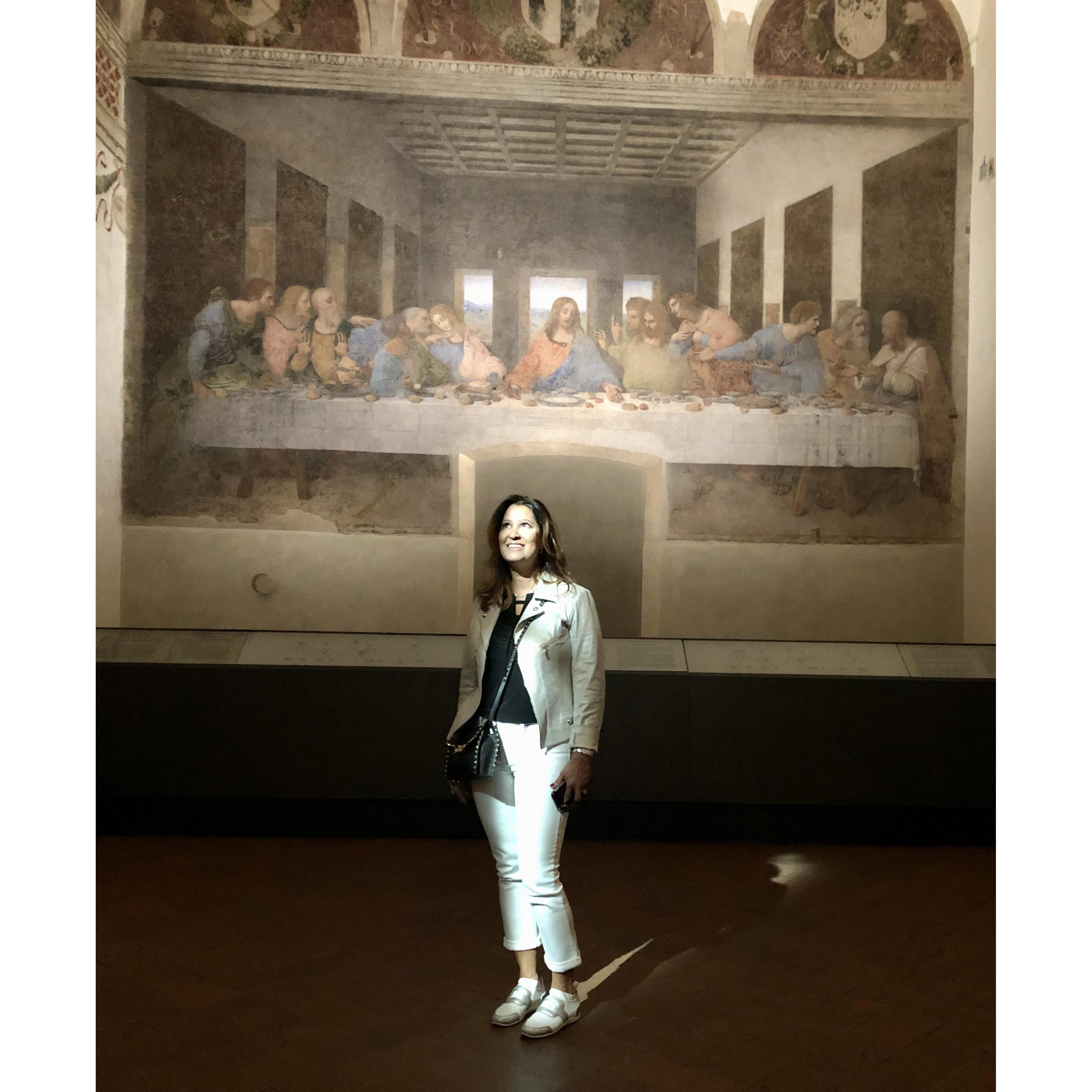 Angelic beam of streaming light while viewing Davinci’s Last Supper