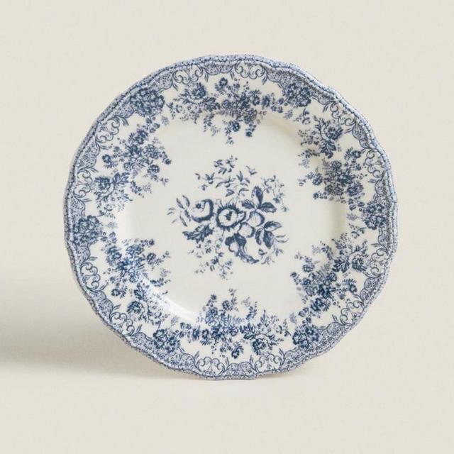 FLORAL EARTHENWARE DINNER PLATE