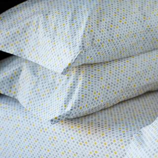 Watercolor Printed Diamond Organic Pillowcase