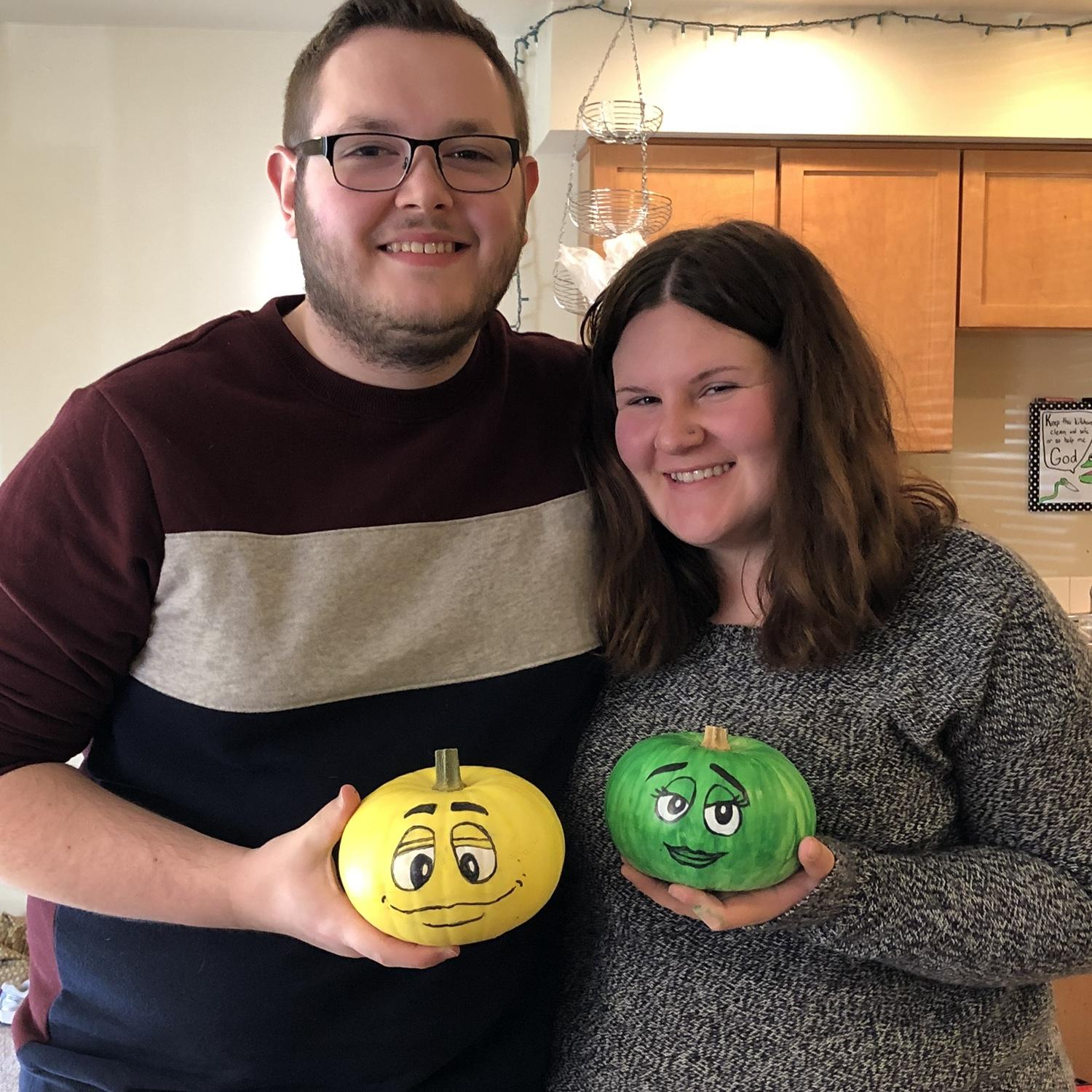 Painted M&M pumpkins - September 2019