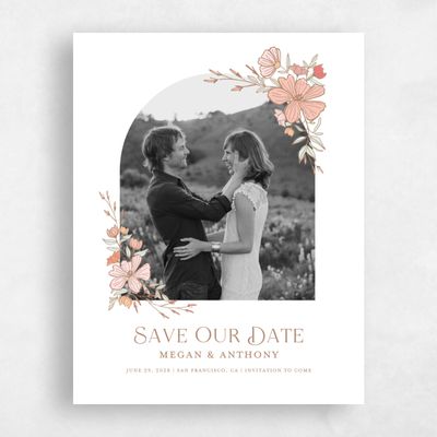 Pink Photo Wedding Save the Date - Leighton Photo
