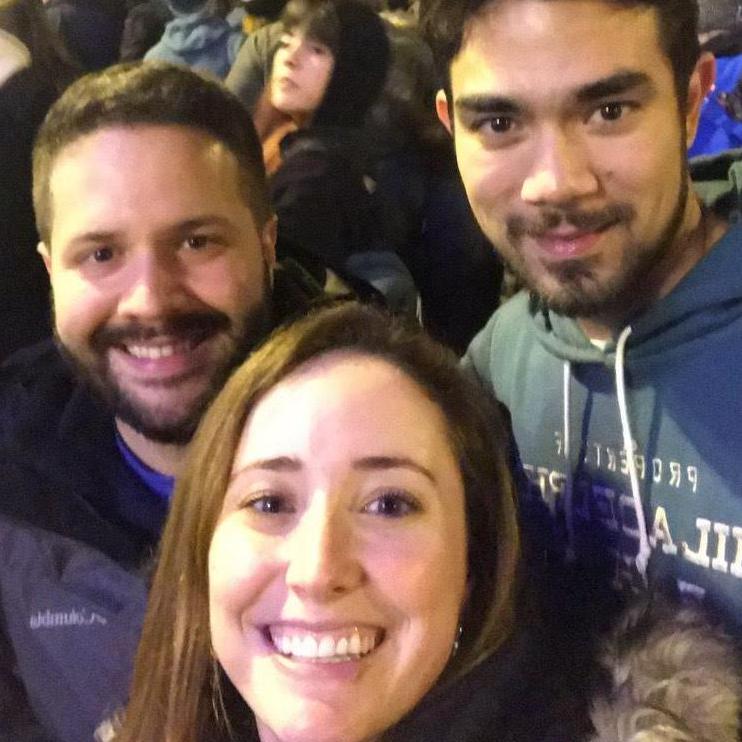 Celebrating the Eagles Superbowl win