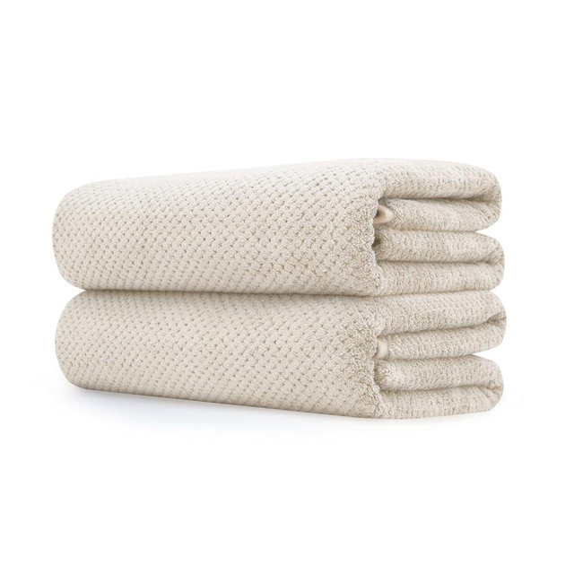 Extra Large Bath Towel Set of 2 (35"x70"),Oversized Bath Sheet Super Soft Highly Absorbent Jumbo Bathroom Towel Set Microfibers Quick Dry Shower Towel for Hotel,Bathroom,Guest,Spa,Gym (2PCS Khaki)