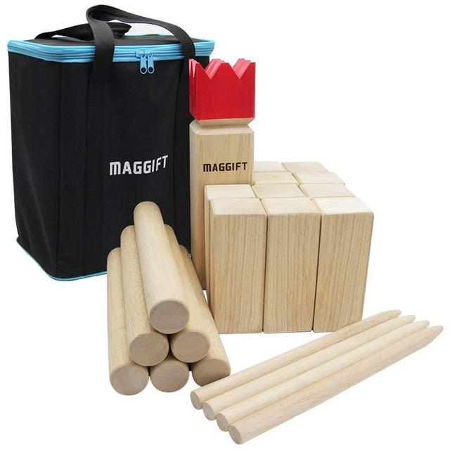 MAGGIFT Kubb Game Set Backyard Game Set Outdoor Game Carrying Bag