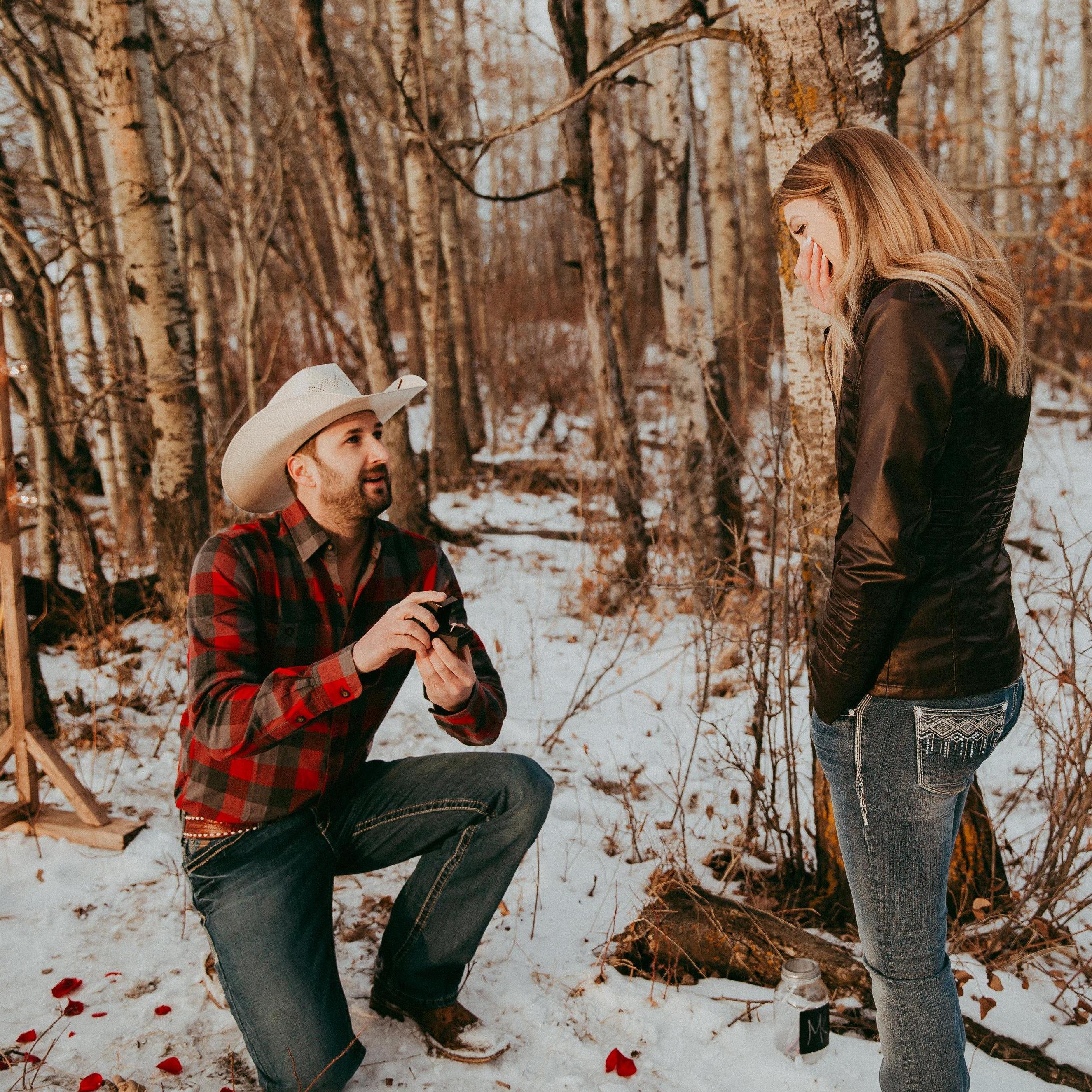The moment he popped the question