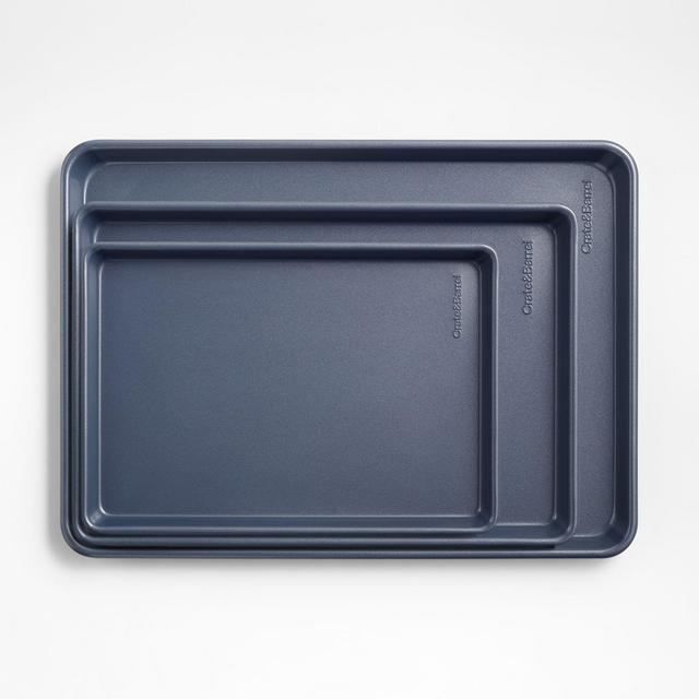 Crate & Barrel Slate Blue Baking Sheets, Set of 3