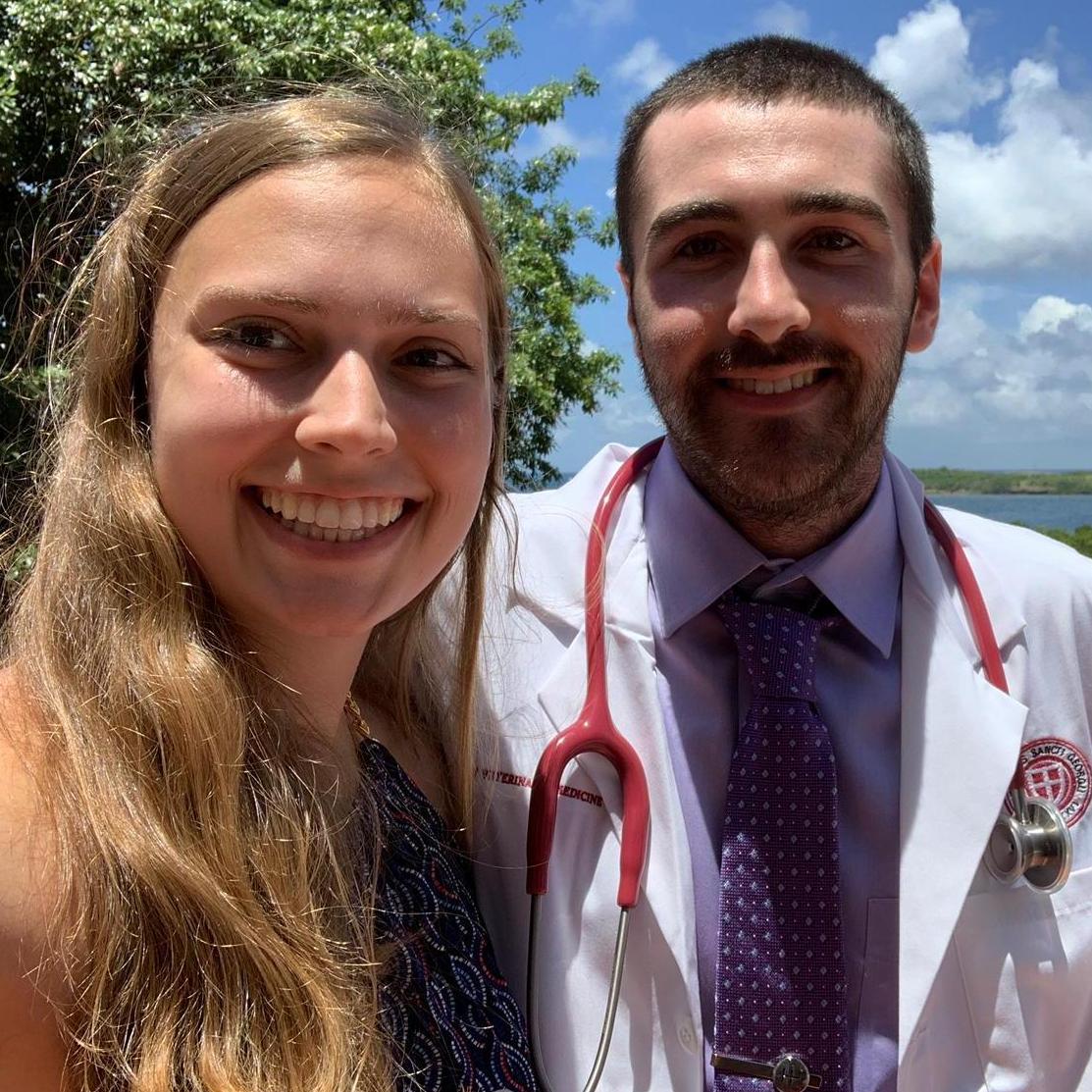 Zack's White Coat ceremony.