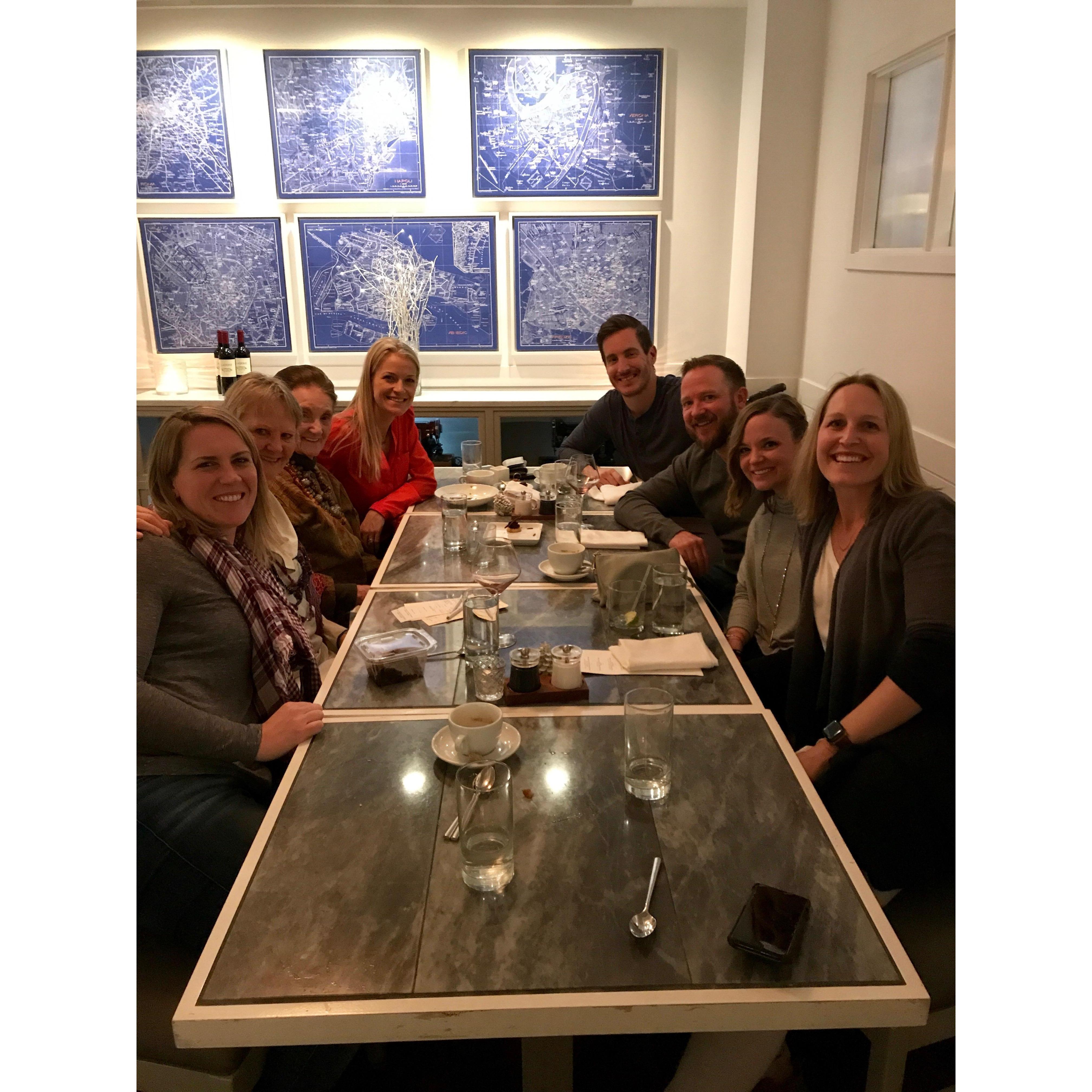 Travis's Birthday Dinner at Sartos in Denver. December 2017