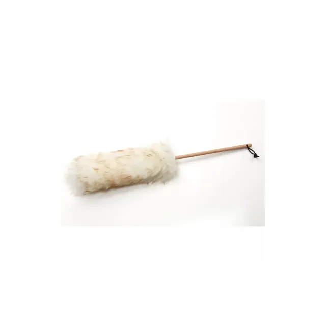Wool Shop Lambswool Duster, 24 Inches with Wood Handle and Leather Hanger