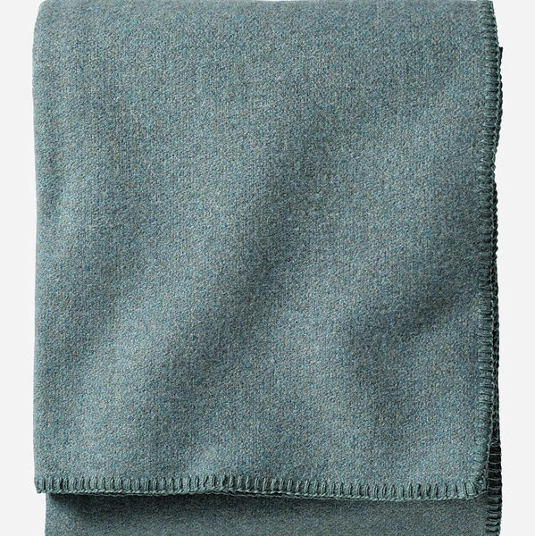 Pendleton Shale Blue ECO-WISE WOOL SOLID BLANKET (King)