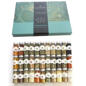 House of Spice - 33pcs Ultimate Organic Spices Starter Gift Set with assorted whole + powdered spices and herbs in a beautiful gift box