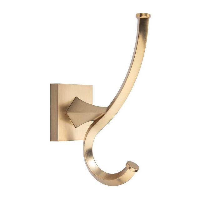 TUNNY 2 Pack Vintage Wall Hooks-Champagne Gold Coat Hooks Towel Hook for Hanging Heavy Duty Bathroom Hook Hat Hook Double Wall Mounted Coat Hanger