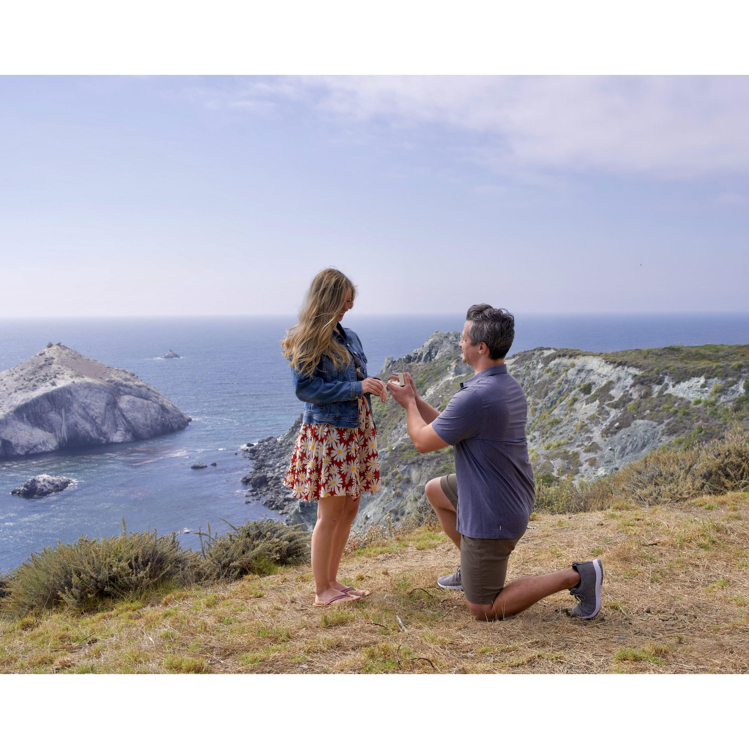 Casey proposed in Big Sur on our way to a musical festival! Our friends helped plan the surprise, and captured the photo!