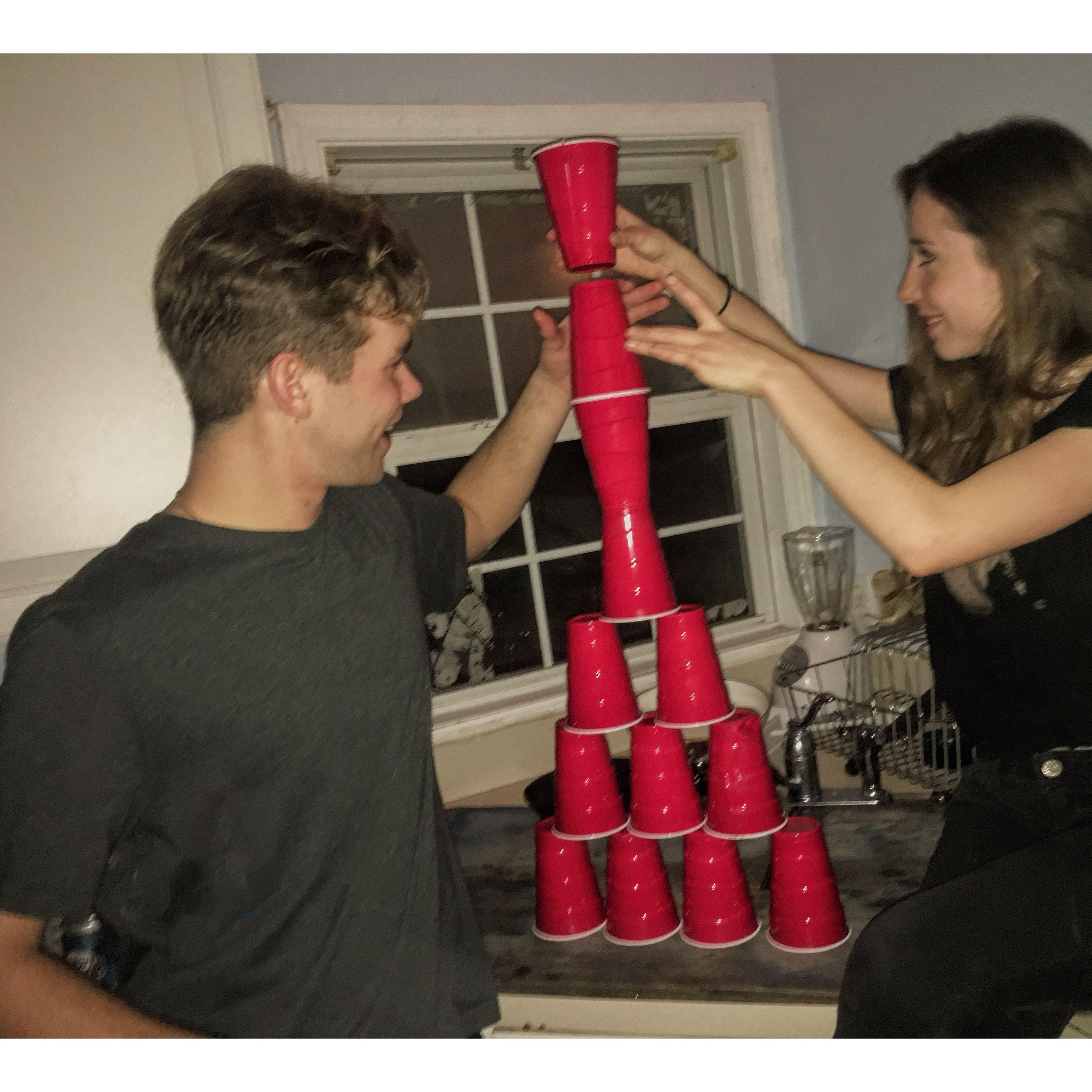 Angela’s favorite college party activity 😂