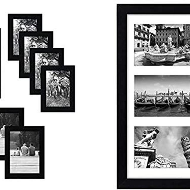 10-Piece Black Picture Frame Set