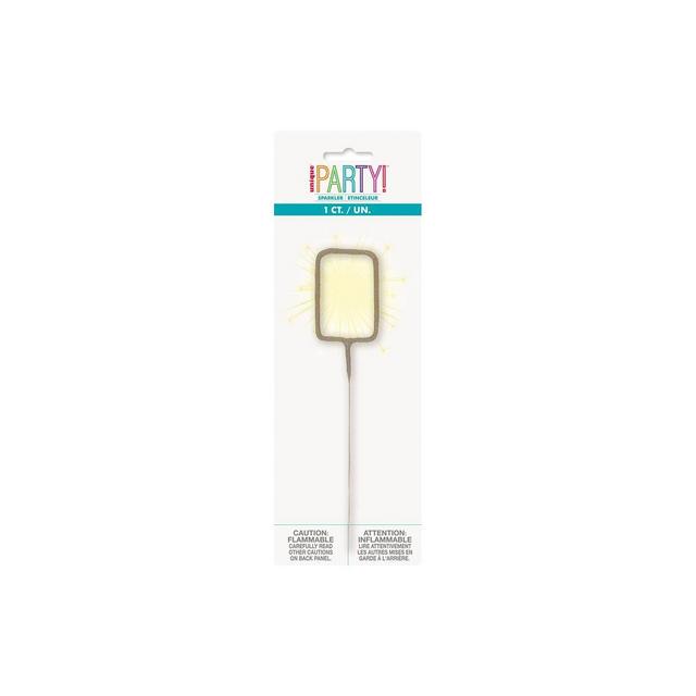 Number 0 Sparkler Flame Cake Candle