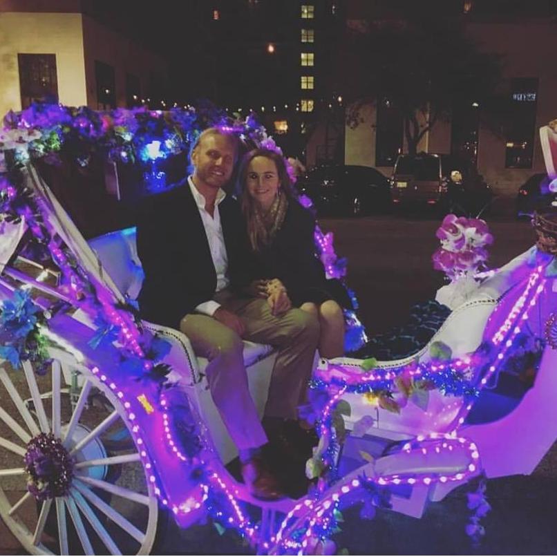 Our first Valentine's Day...Tyler surprised Mackenzy with a carriage ride!