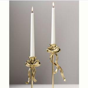 Gold Bow Metal Candleholder