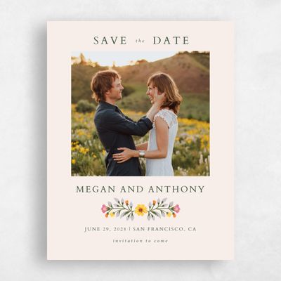 Linen, Yellow Wedding Save the Date - Blume Photo