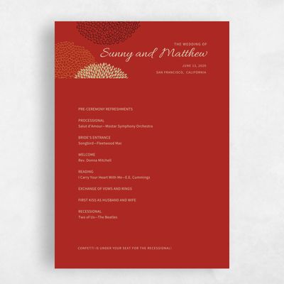 Red Wedding Program - Mikasa