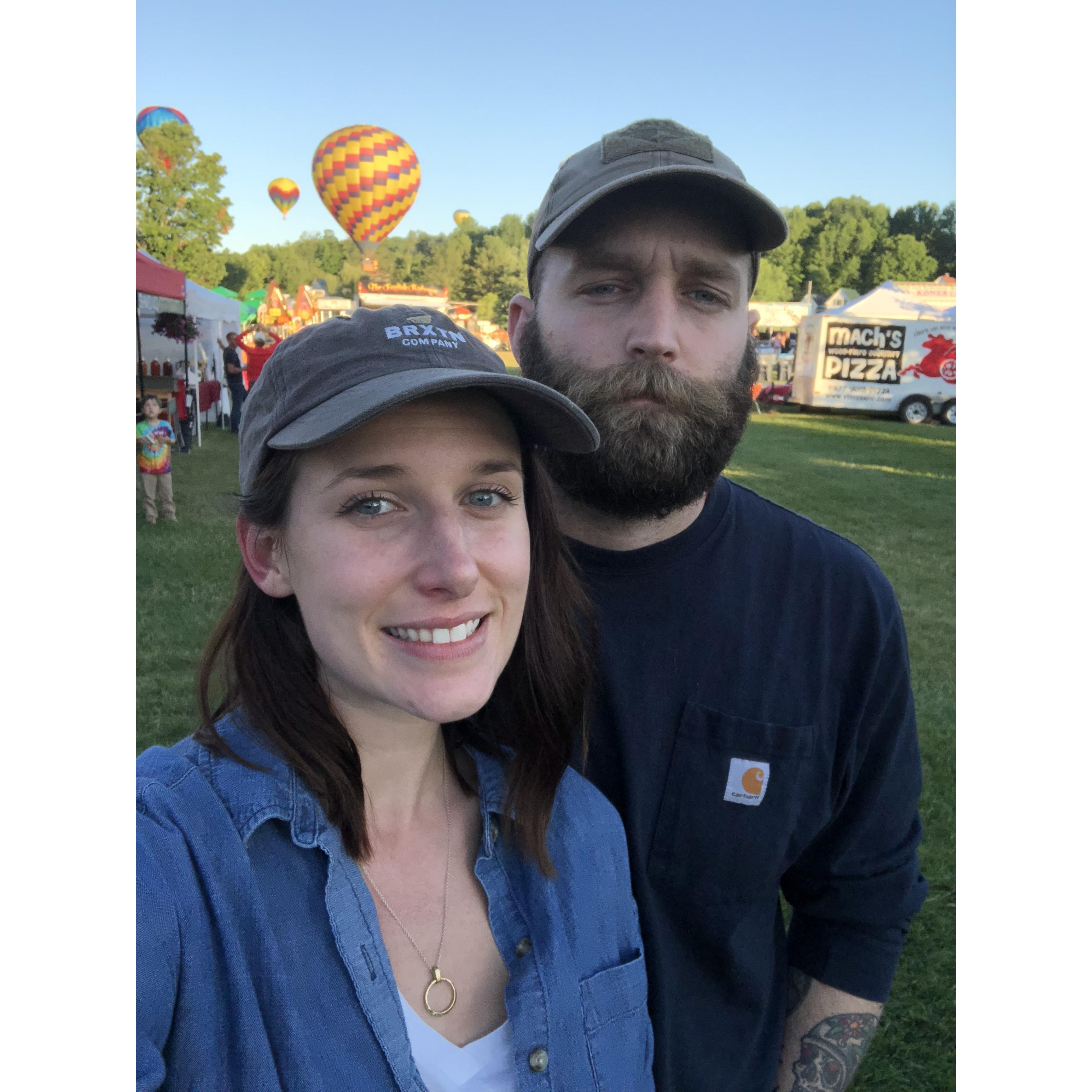 Hot air balloon festival in Vermont