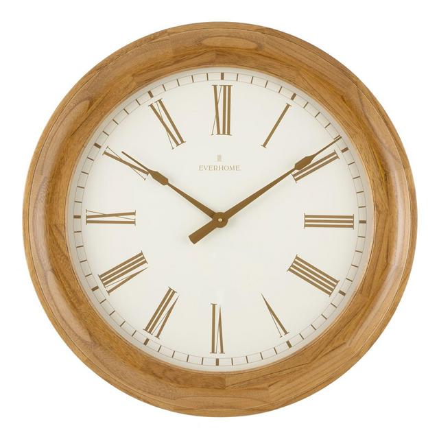 Everhome™ 26-Inch Round Coastal Wall Clock in Wood