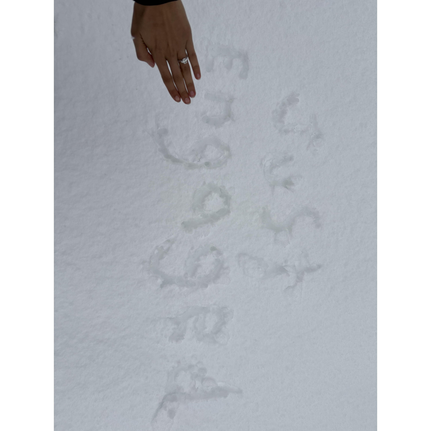In the middle of a snow storm, Ilianushka Sadie was given the ring!
