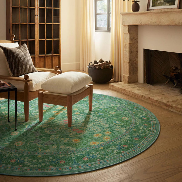 Morris & Co. Blackthorn Multicolor Jade Rug | Ruggable