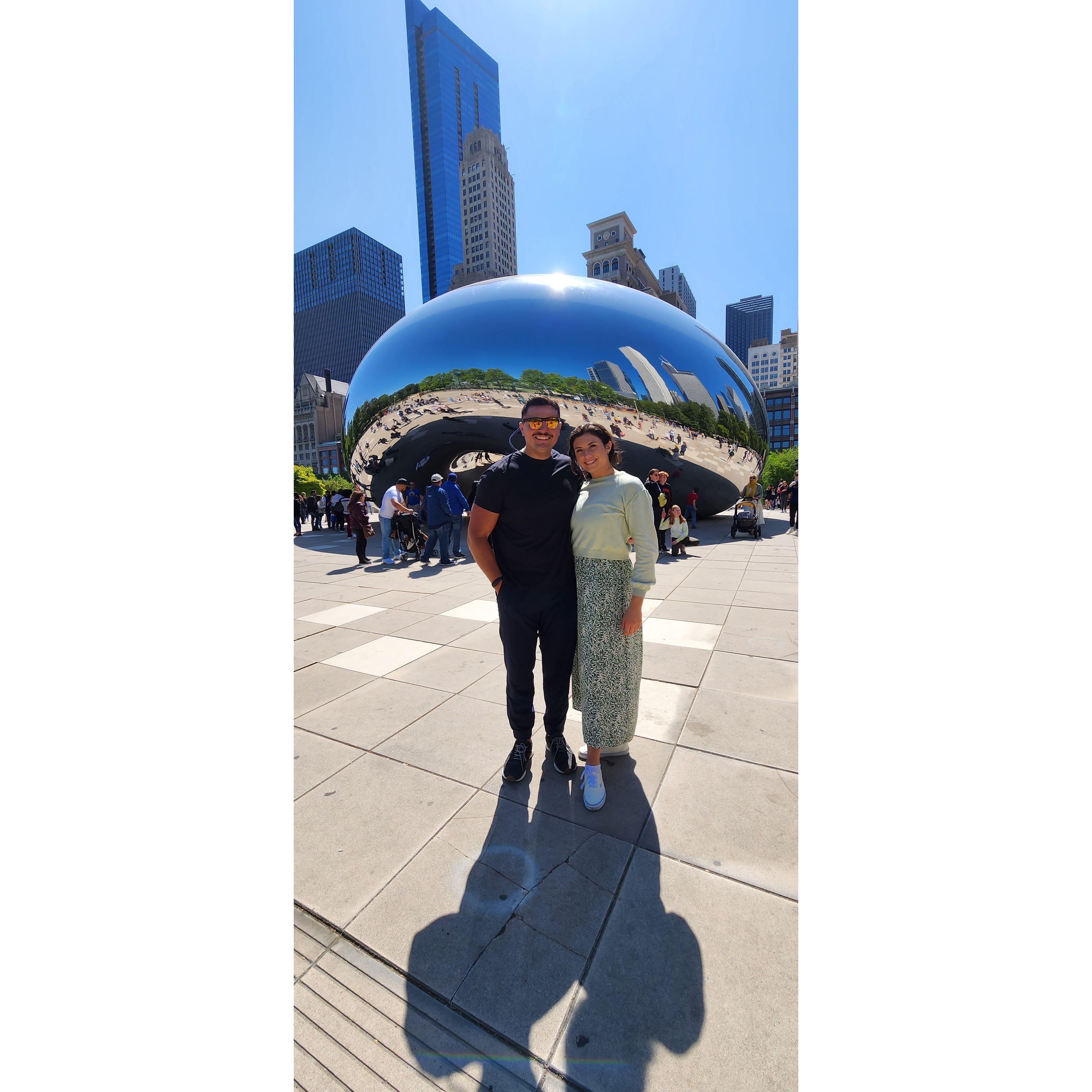 Our first trip to Chicago and Nick's first time at the Bean!