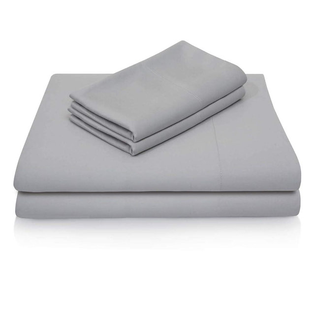 MALOUF 100% Rayon from Bamboo Sheet Set, California King, Ash